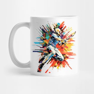 Cricket Player Sport Game Champion Competition Abstract Mug